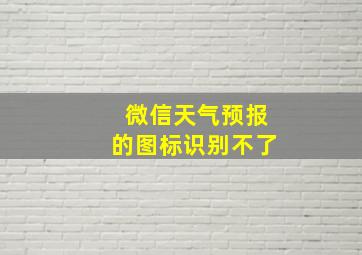 微信天气预报的图标识别不了