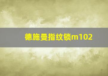 德施曼指纹锁m102