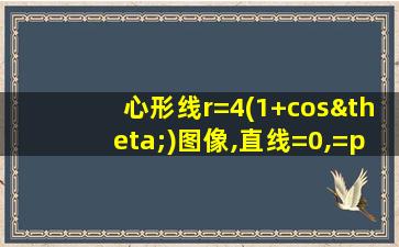 心形线r=4(1+cosθ)图像,直线=0,=pai/2