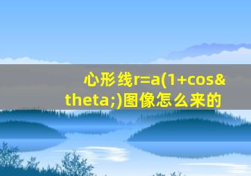 心形线r=a(1+cosθ)图像怎么来的