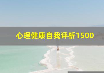 心理健康自我评析1500