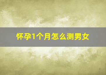 怀孕1个月怎么测男女