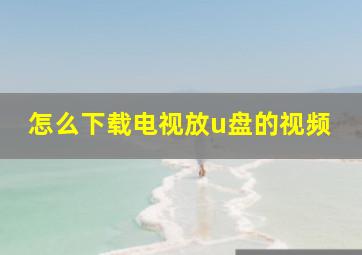 怎么下载电视放u盘的视频