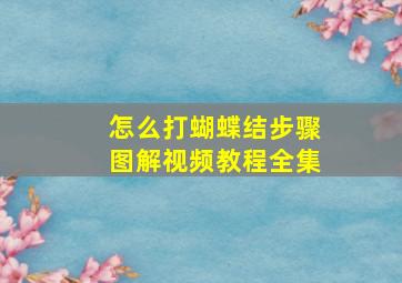 怎么打蝴蝶结步骤图解视频教程全集