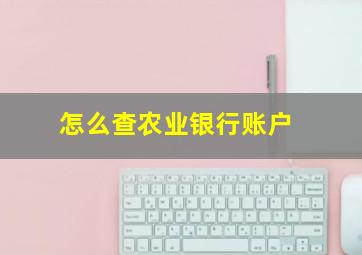 怎么查农业银行账户