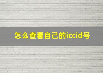 怎么查看自己的iccid号