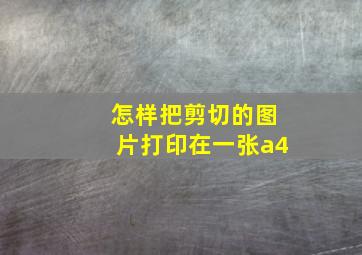 怎样把剪切的图片打印在一张a4