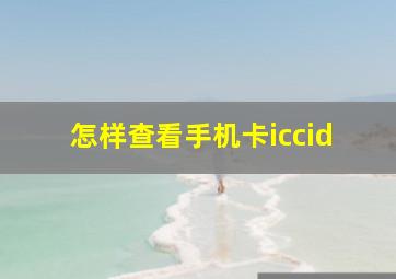 怎样查看手机卡iccid