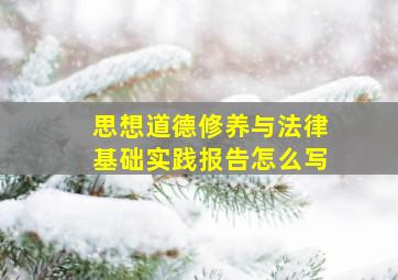 思想道德修养与法律基础实践报告怎么写