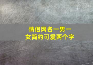 情侣网名一男一女简约可爱两个字