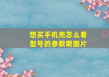 想买手机壳怎么看型号的参数呢图片