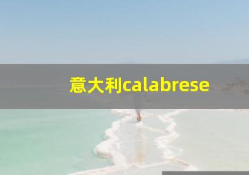 意大利calabrese