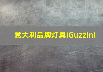 意大利品牌灯具iGuzzini