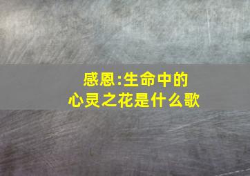 感恩:生命中的心灵之花是什么歌