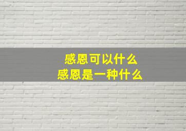 感恩可以什么感恩是一种什么