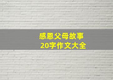 感恩父母故事20字作文大全