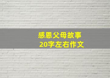 感恩父母故事20字左右作文