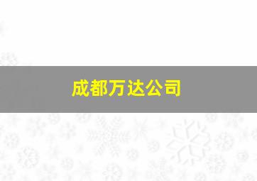 成都万达公司