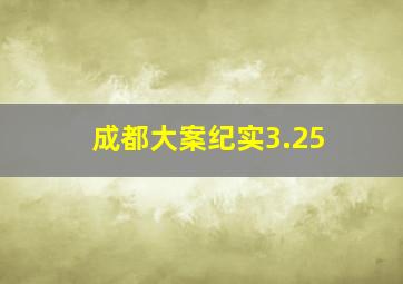 成都大案纪实3.25