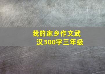 我的家乡作文武汉300字三年级