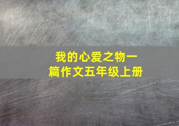 我的心爱之物一篇作文五年级上册