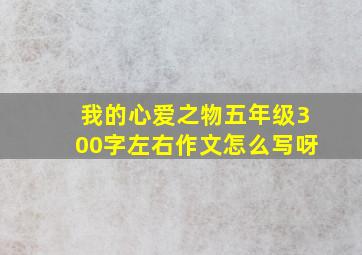 我的心爱之物五年级300字左右作文怎么写呀