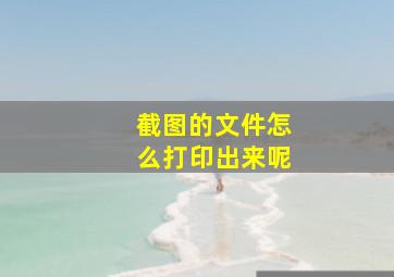 截图的文件怎么打印出来呢