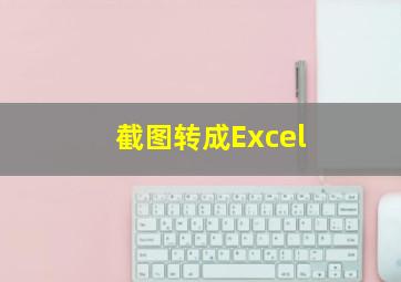 截图转成Excel