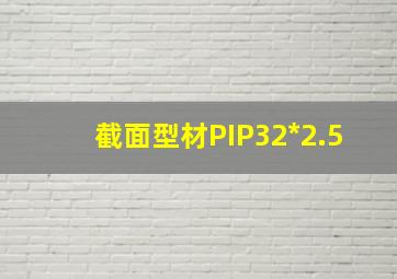 截面型材PIP32*2.5