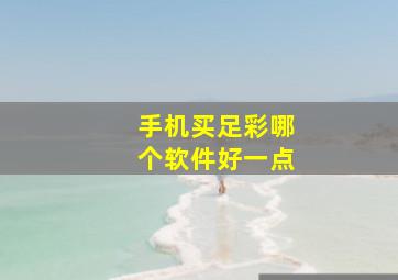 手机买足彩哪个软件好一点