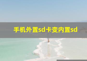 手机外置sd卡变内置sd