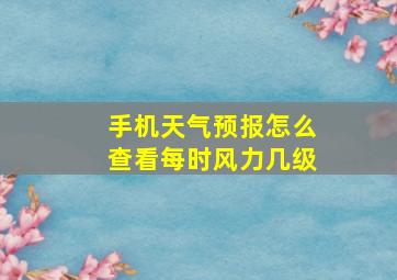 手机天气预报怎么查看每时风力几级