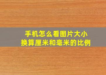 手机怎么看图片大小换算厘米和毫米的比例