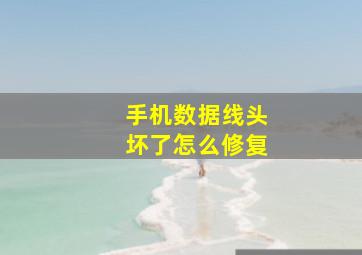 手机数据线头坏了怎么修复