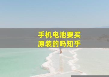 手机电池要买原装的吗知乎