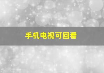 手机电视可回看