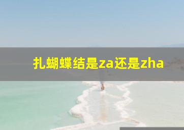 扎蝴蝶结是za还是zha