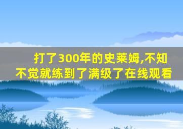 打了300年的史莱姆,不知不觉就练到了满级了在线观看