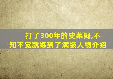 打了300年的史莱姆,不知不觉就练到了满级人物介绍