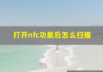 打开nfc功能后怎么扫描