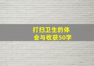 打扫卫生的体会与收获50字