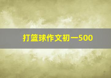 打篮球作文初一500