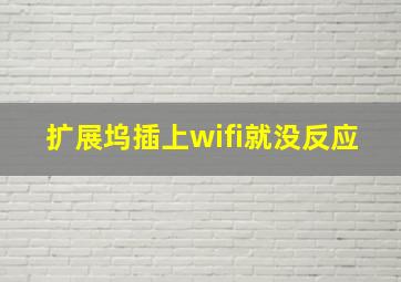 扩展坞插上wifi就没反应