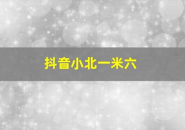 抖音小北一米六