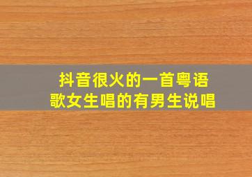 抖音很火的一首粤语歌女生唱的有男生说唱