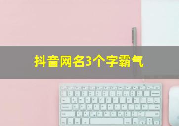 抖音网名3个字霸气