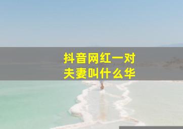 抖音网红一对夫妻叫什么华