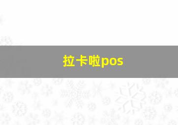 拉卡啦pos