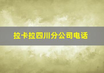 拉卡拉四川分公司电话