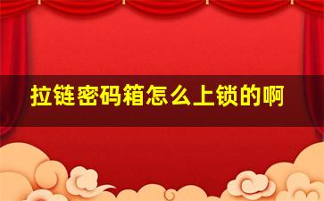 拉链密码箱怎么上锁的啊